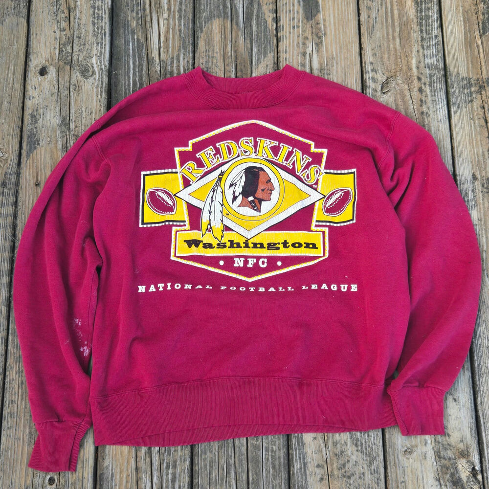 Vintage 90s Washington Redskins Sweatshirt Mens Large Hanes NFL USA